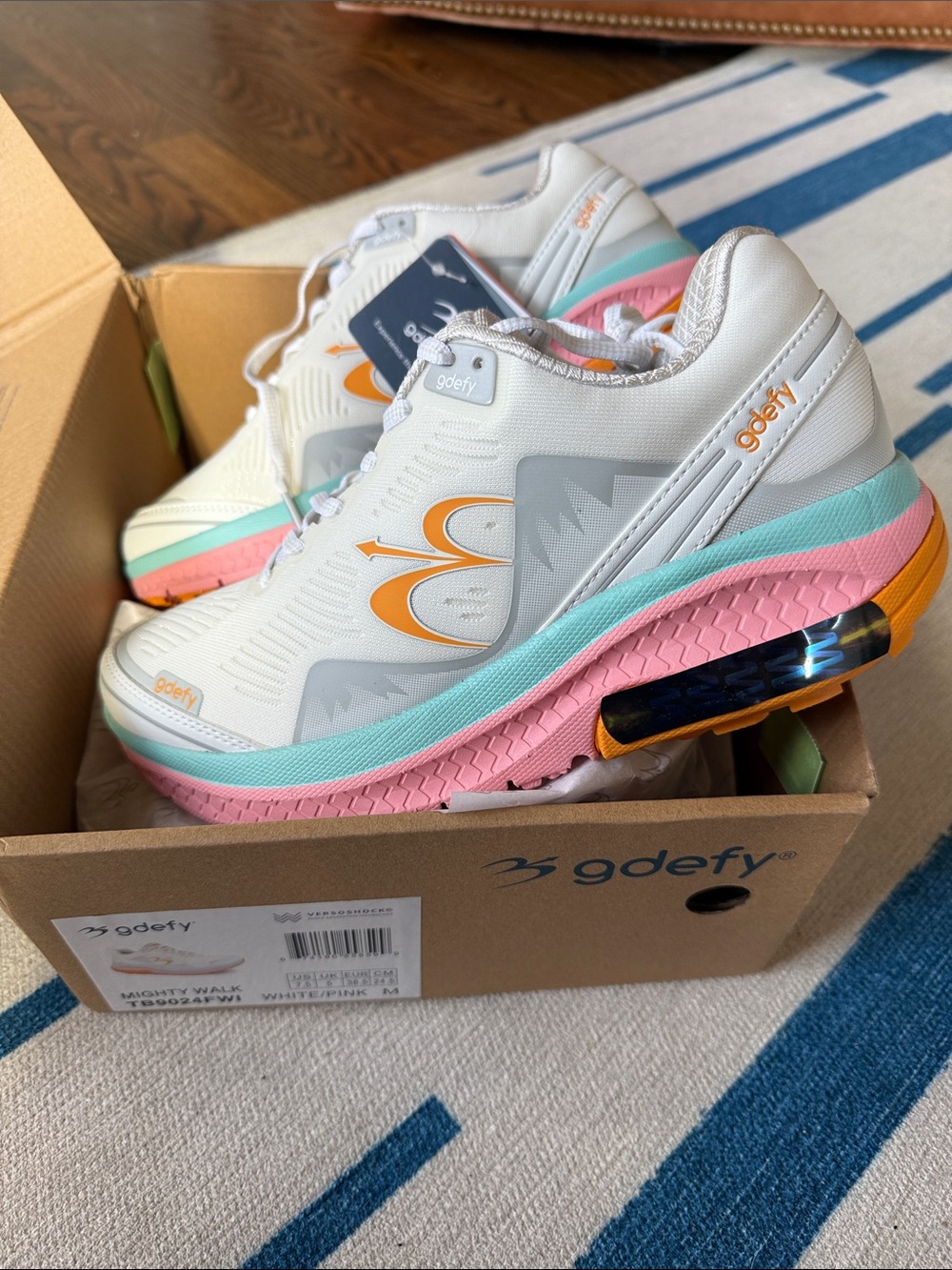 Godefy Women’s White Multi-Color Platform Sneakers